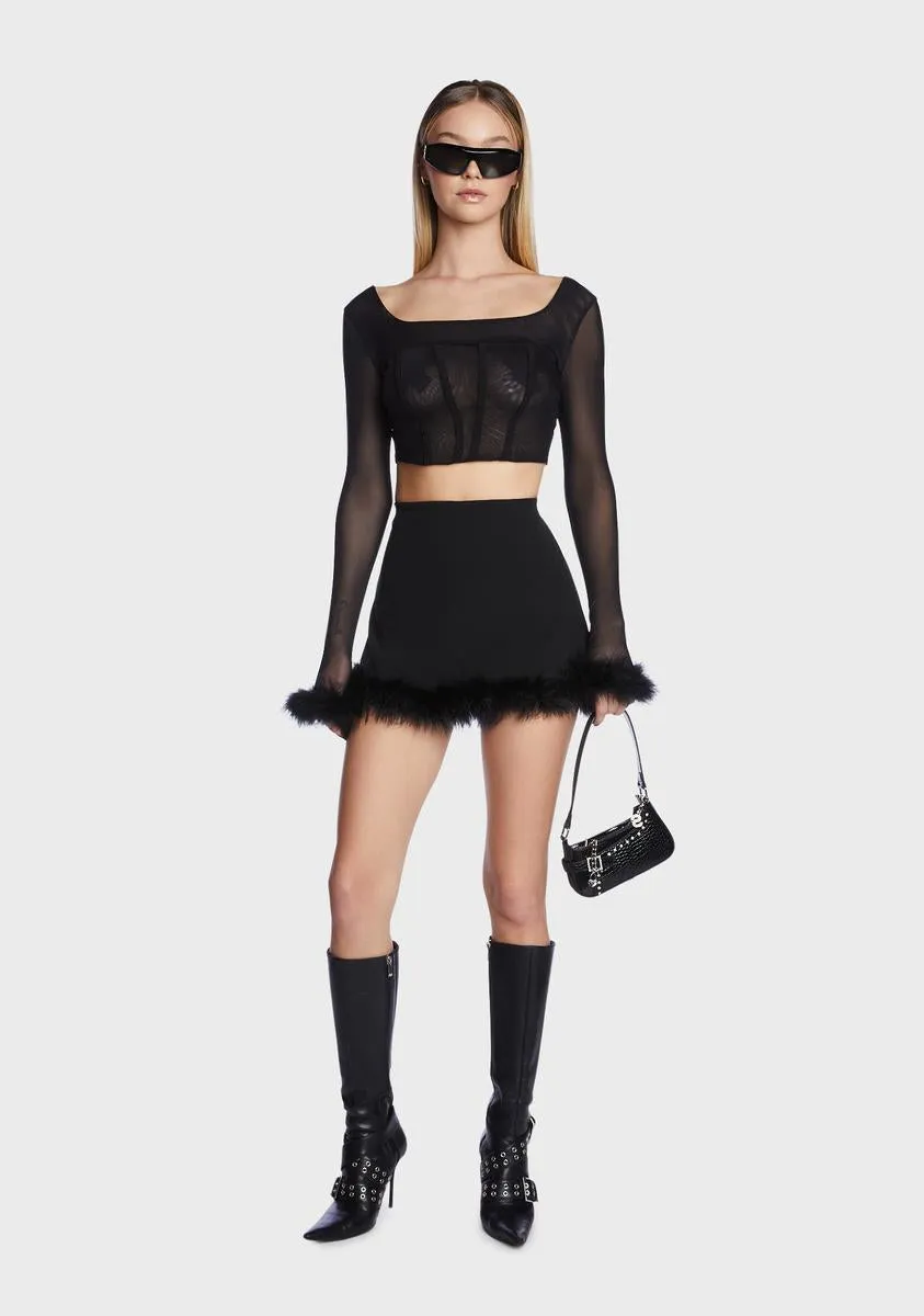 Been Busy Marabou Mini Skirt sold by Dolls Kill product image thumbnail 3