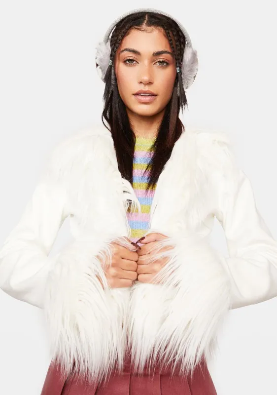 No Flake's The Same Faux Fur Coat sold by Dolls Kill