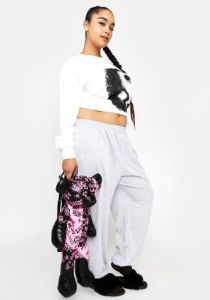 Plus Heather Classified Info Joggers sold by Dolls Kill