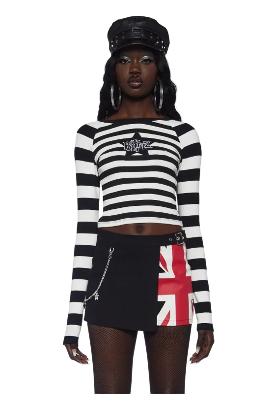 Trapped In Glitz Long Sleeve Top sold by Dolls Kill