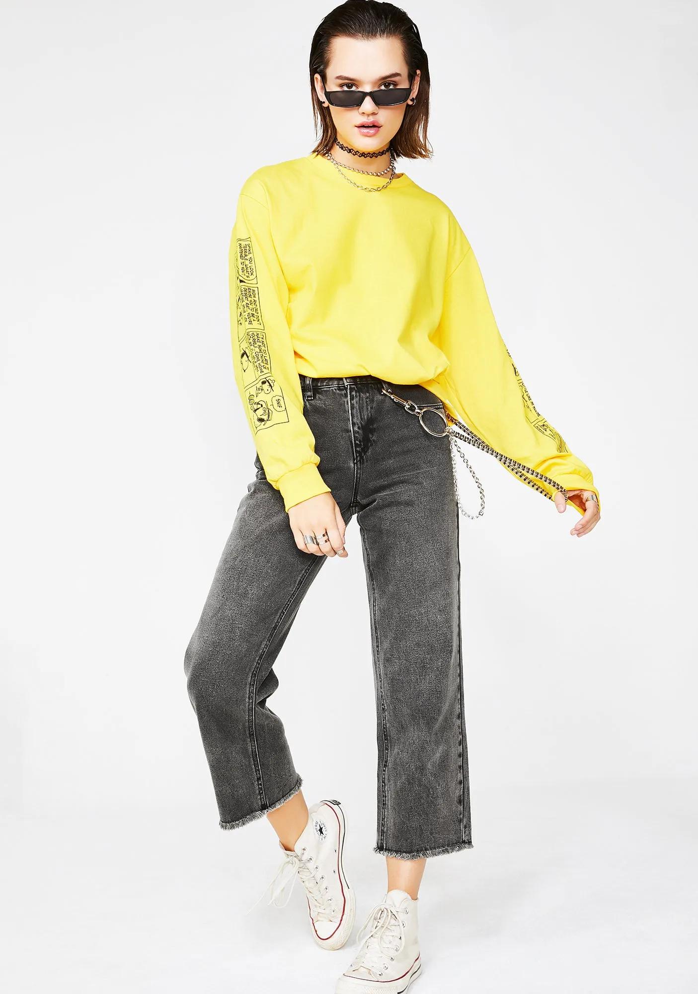 Peanuts Spike Stripe Long Sleeve Tee sold by Dolls Kill product image thumbnail 5