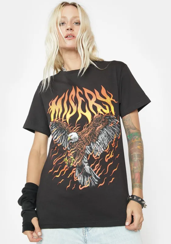 Blazing Eagle Graphic Tee sold by Dolls Kill