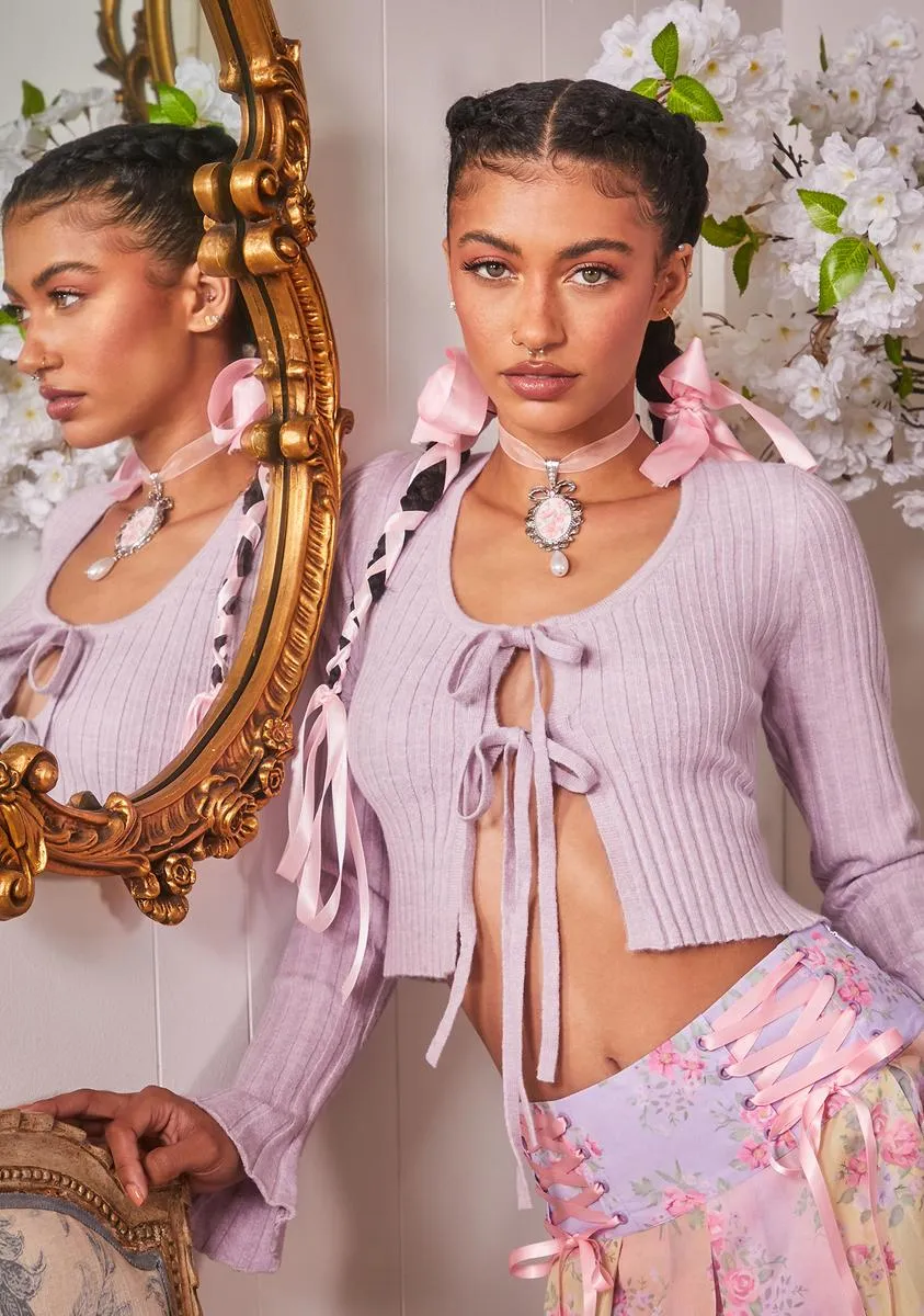 Royal Heating Up Tie Front Cardigan sold by Dolls Kill