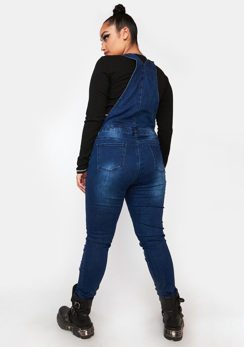 Plus Weekend Plans Denim Overalls sold by Dolls Kill product image thumbnail 4