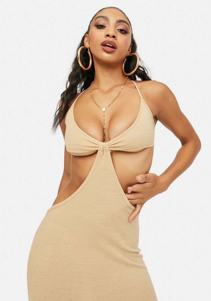 Check My Style Cut Out Maxi Dress sold by Dolls Kill