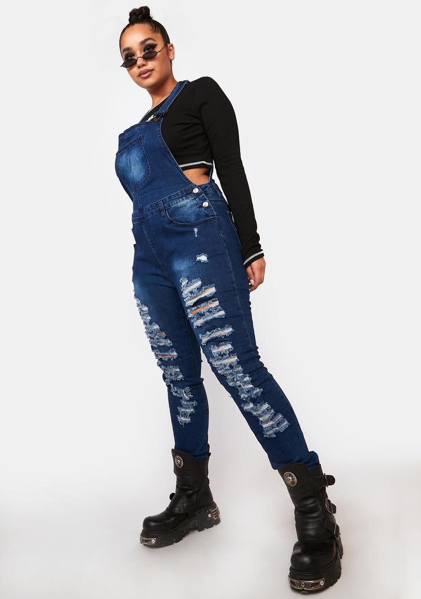 Plus Weekend Plans Denim Overalls sold by Dolls Kill product image thumbnail 2