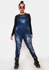 Plus Weekend Plans Denim Overalls sold by Dolls Kill