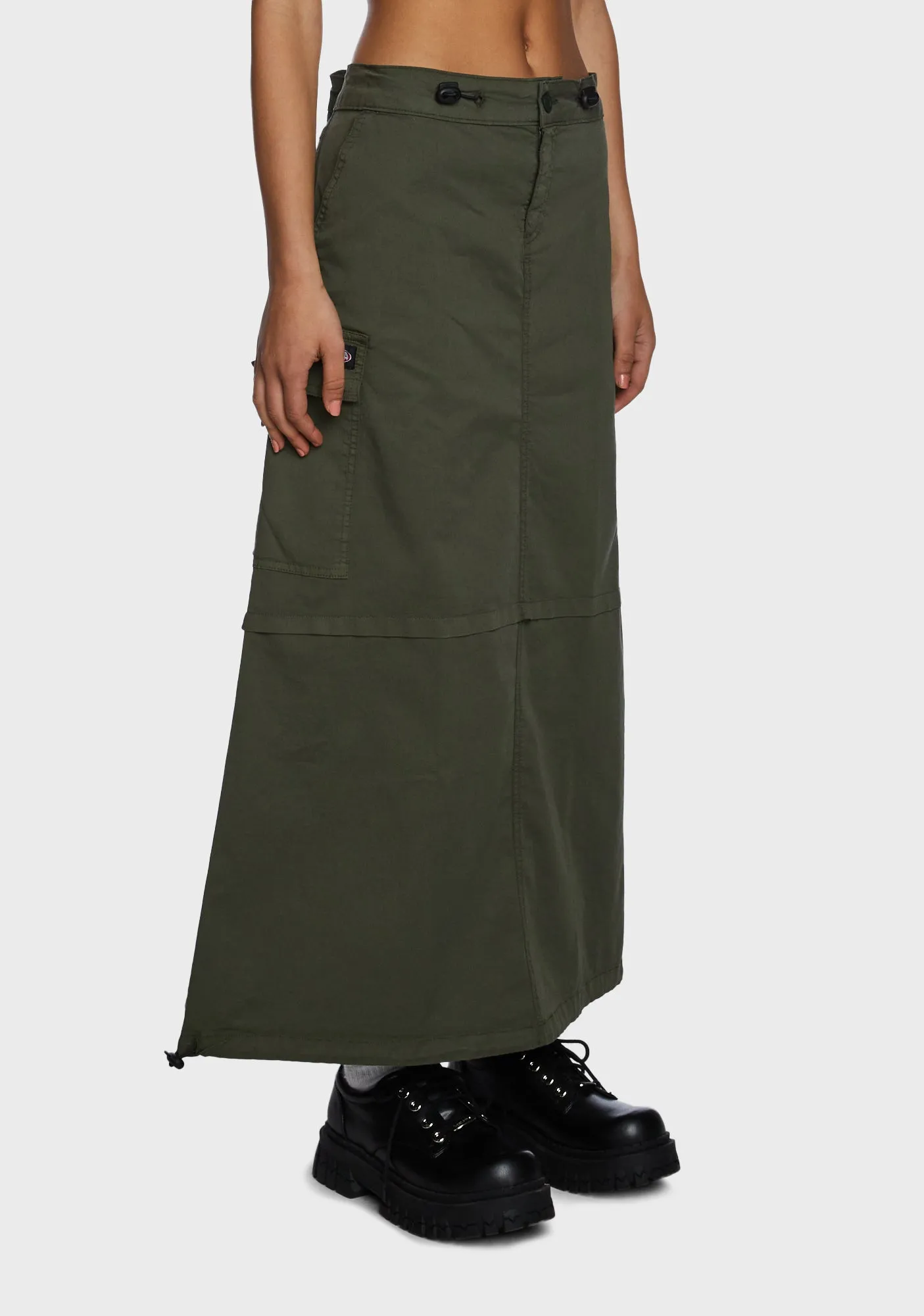 Ruby Maxi Cargo Skirt - Green sold by Dolls Kill product image thumbnail 3