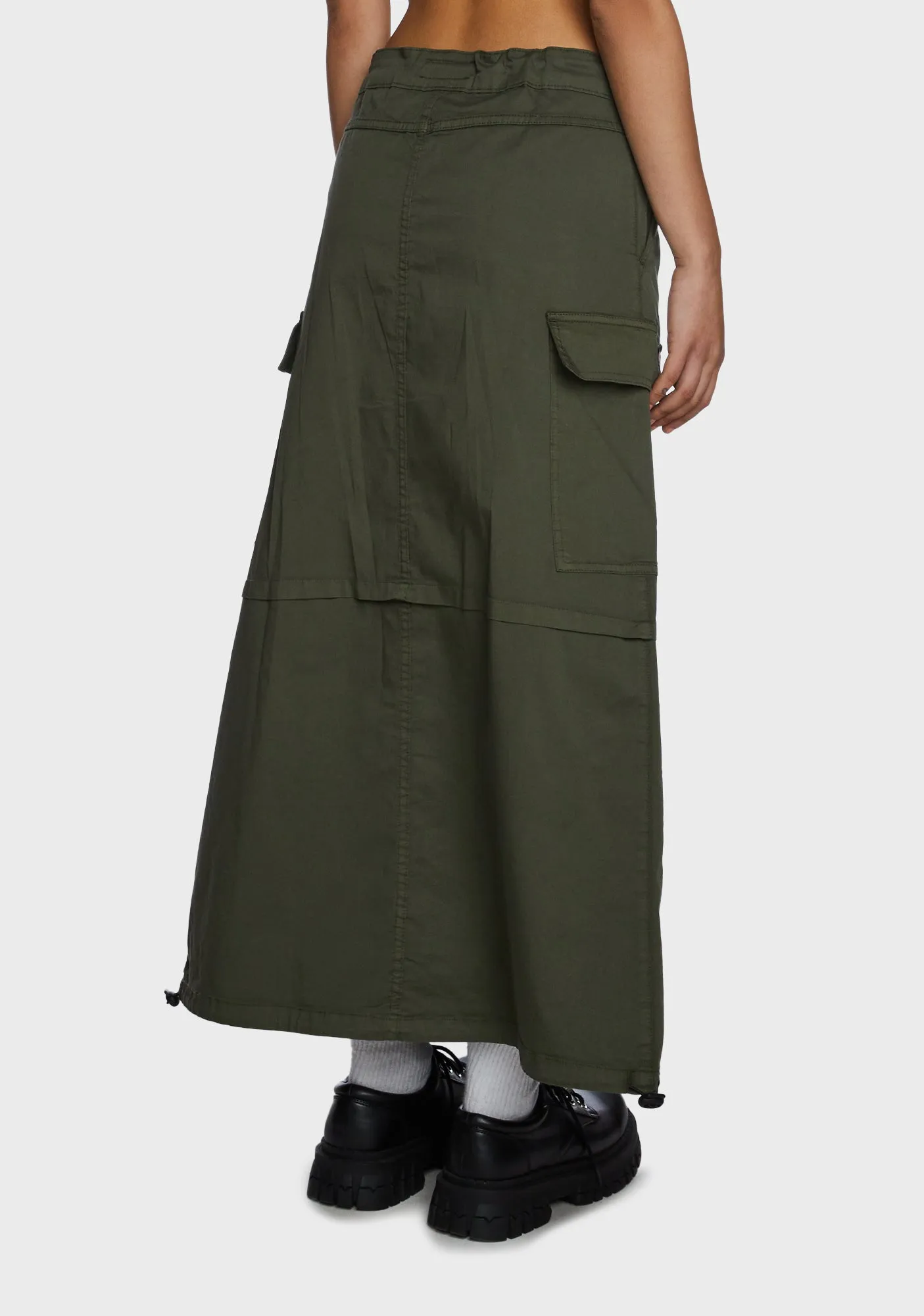 Ruby Maxi Cargo Skirt - Green sold by Dolls Kill product image thumbnail 4