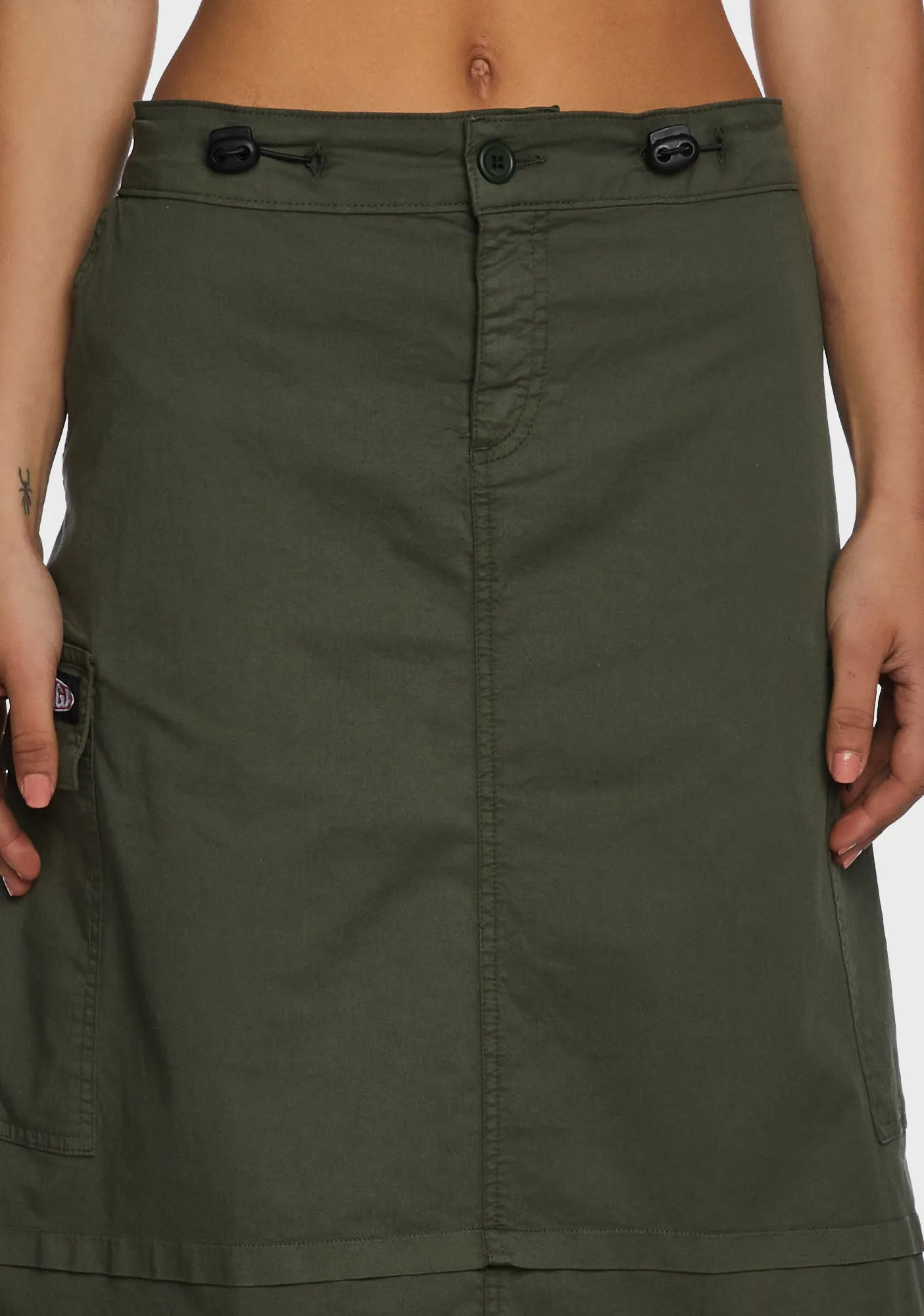 Ruby Maxi Cargo Skirt - Green sold by Dolls Kill product image thumbnail 2