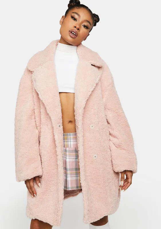 Love Is A Game Faux Fur Coat sold by Dolls Kill