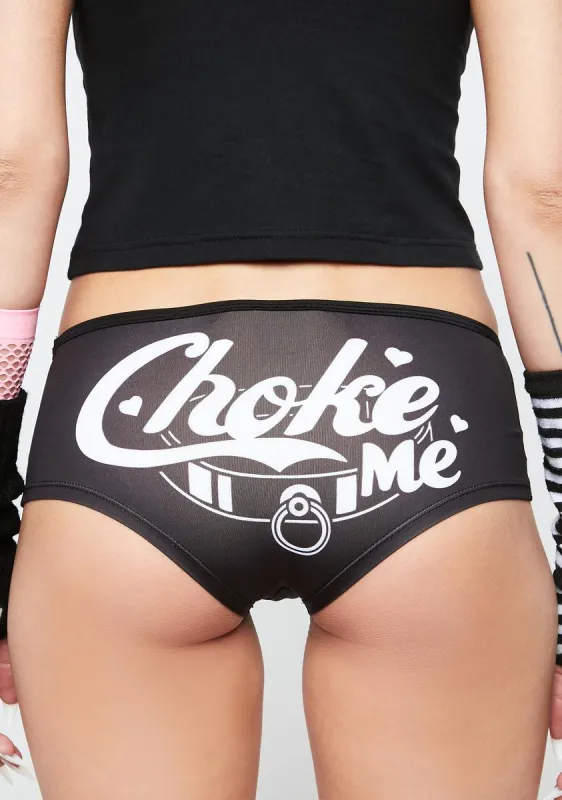 Choke Me Boyshort Panties sold by Dolls Kill