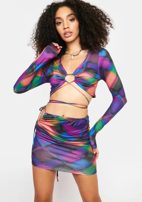 Keep The Bassline Skirt Set sold by Dolls Kill