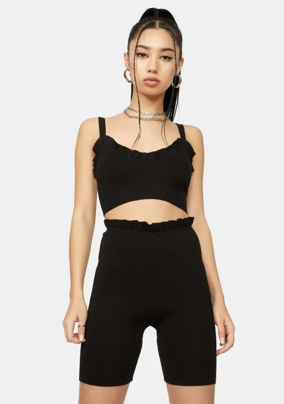 Night Make You Miss Me Biker Shorts Set sold by Dolls Kill