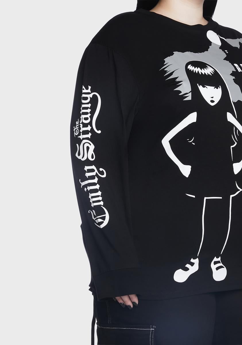 Plus Manic Moon-Day Long Sleeve Tee sold by Dolls Kill product image thumbnail 2
