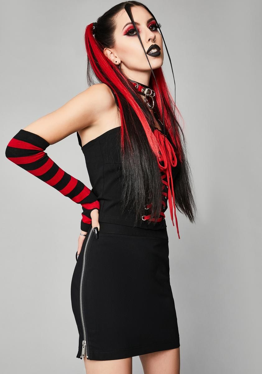 Scene Queen Mini Skirt And Sleeves Set sold by Dolls Kill product image thumbnail 2