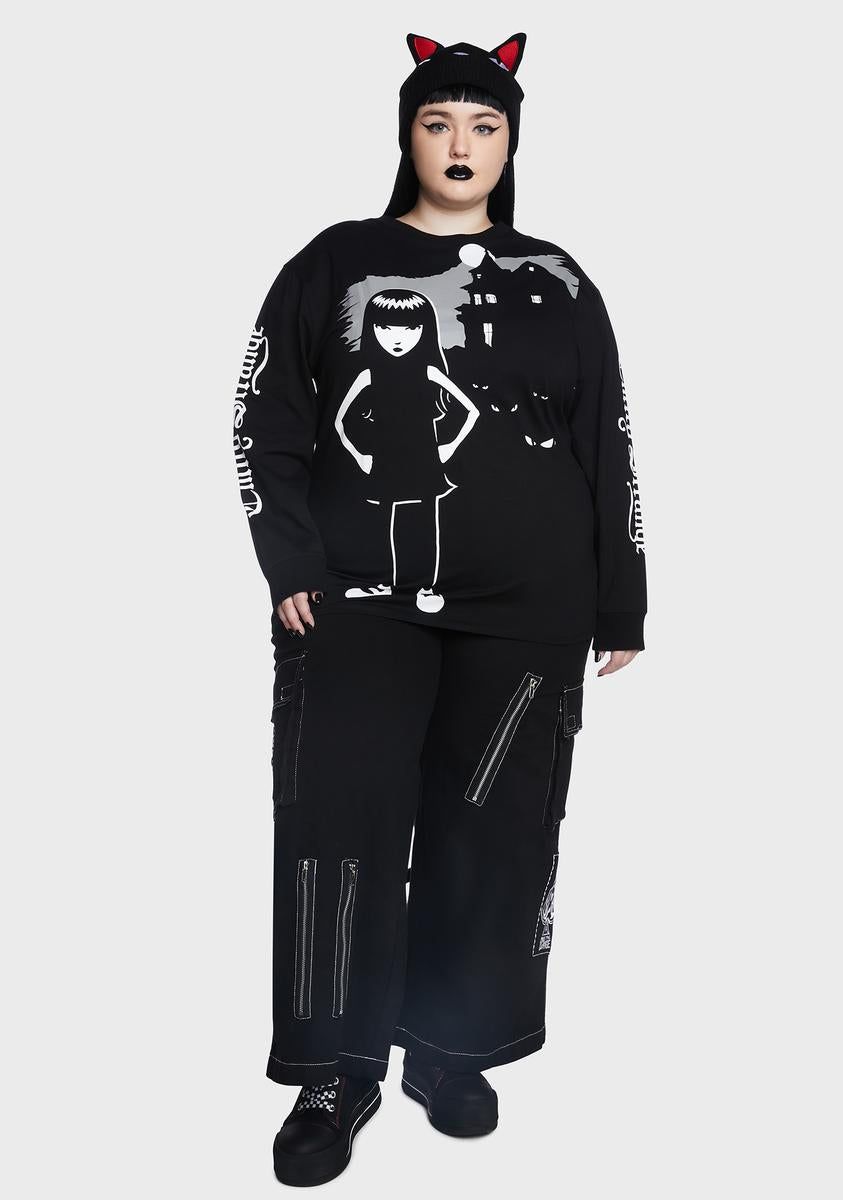 Plus Manic Moon-Day Long Sleeve Tee sold by Dolls Kill product image thumbnail 3