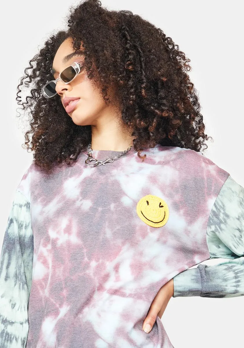 Tie Dye Crochet Applique T Shirt sold by Dolls Kill product image thumbnail 2