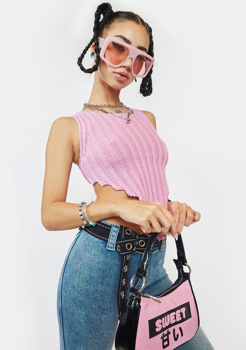 What A Treat Knitted Crop Top sold by Dolls Kill product image thumbnail 2