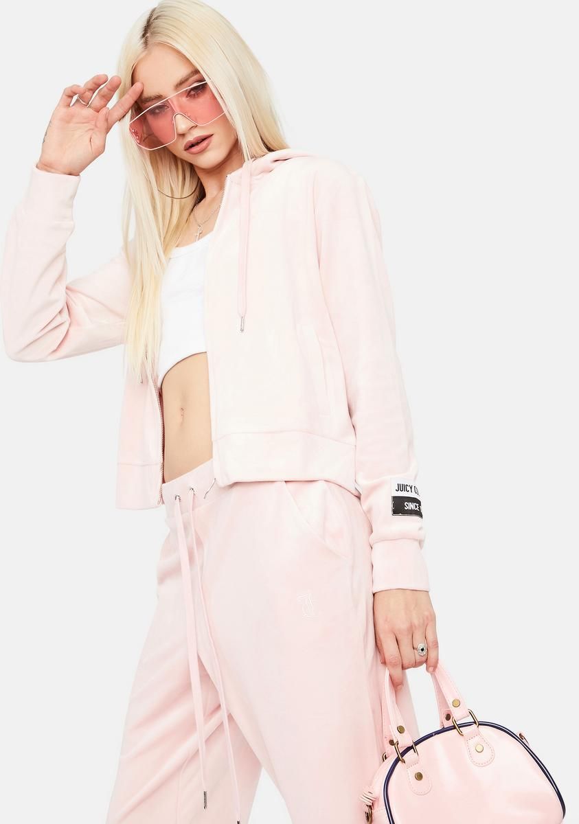 Luxe Velour Zip Up sold by Dolls Kill product image thumbnail 2