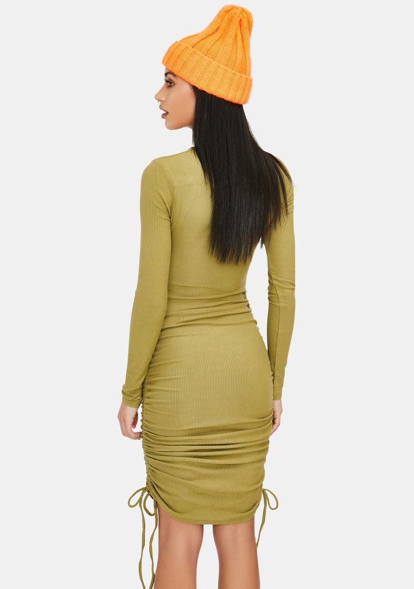 Slight Of Hand Ruched Twist Mini Dress sold by Dolls Kill product image thumbnail 4