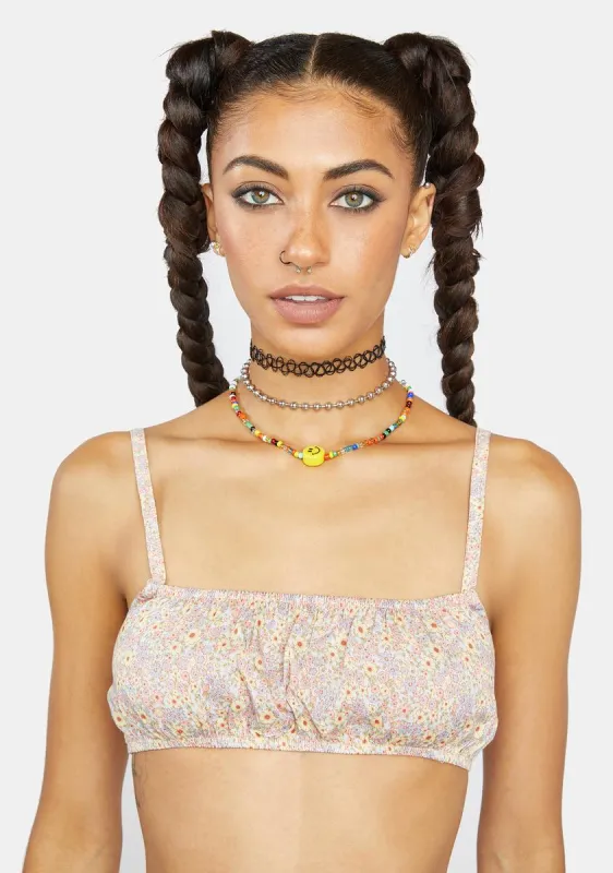 70s Prairie Girl Floral Reira Bralette Top sold by Dolls Kill