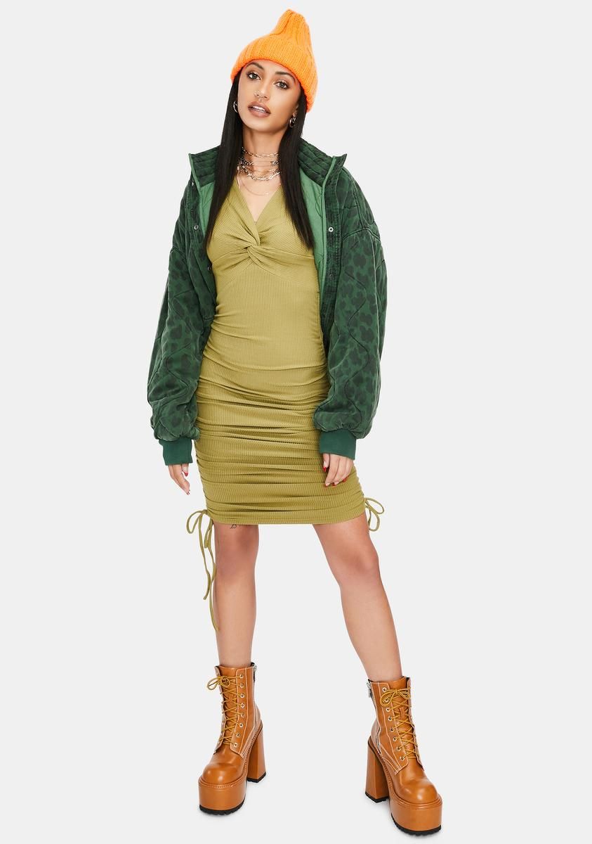 Slight Of Hand Ruched Twist Mini Dress sold by Dolls Kill product image thumbnail 3