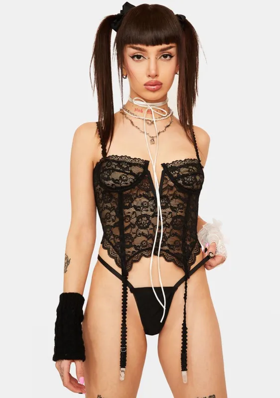 Learn My Language Lace Corset sold by Dolls Kill