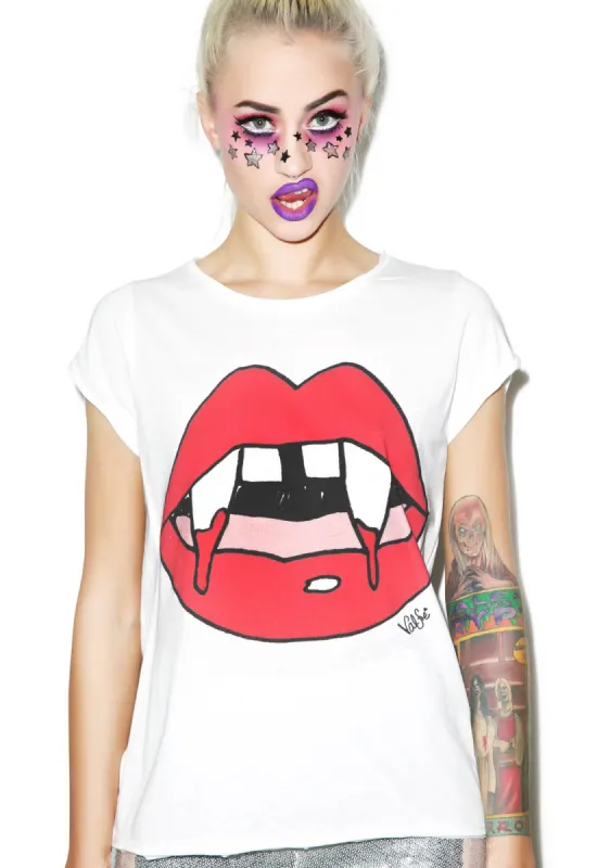 Fangs Crew Tee sold by Dolls Kill