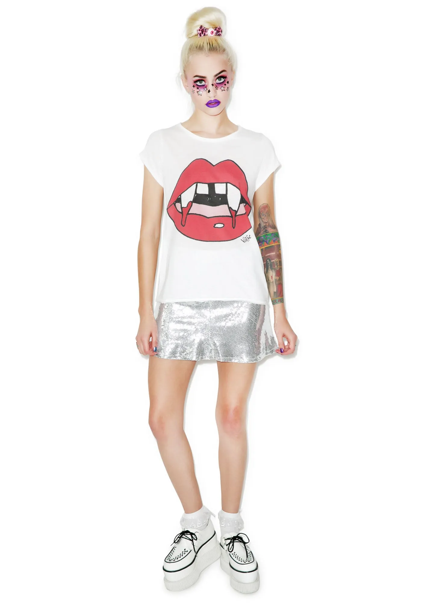 Fangs Crew Tee sold by Dolls Kill product image thumbnail 2