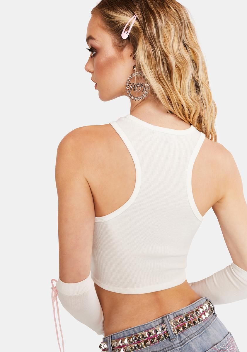 Get A Taste Rhinestone Crop Tank sold by Dolls Kill product image thumbnail 4