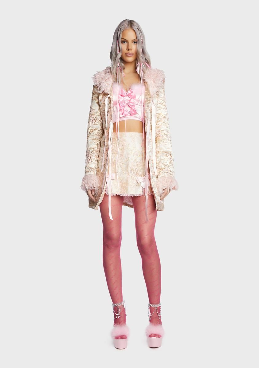 High Class Heiress Brocade Mini Skirt sold by Dolls Kill product image thumbnail 3