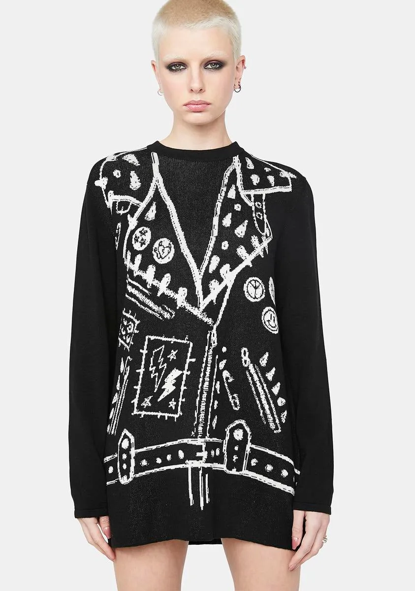 Argue With You Intarsia Sweater sold by Dolls Kill