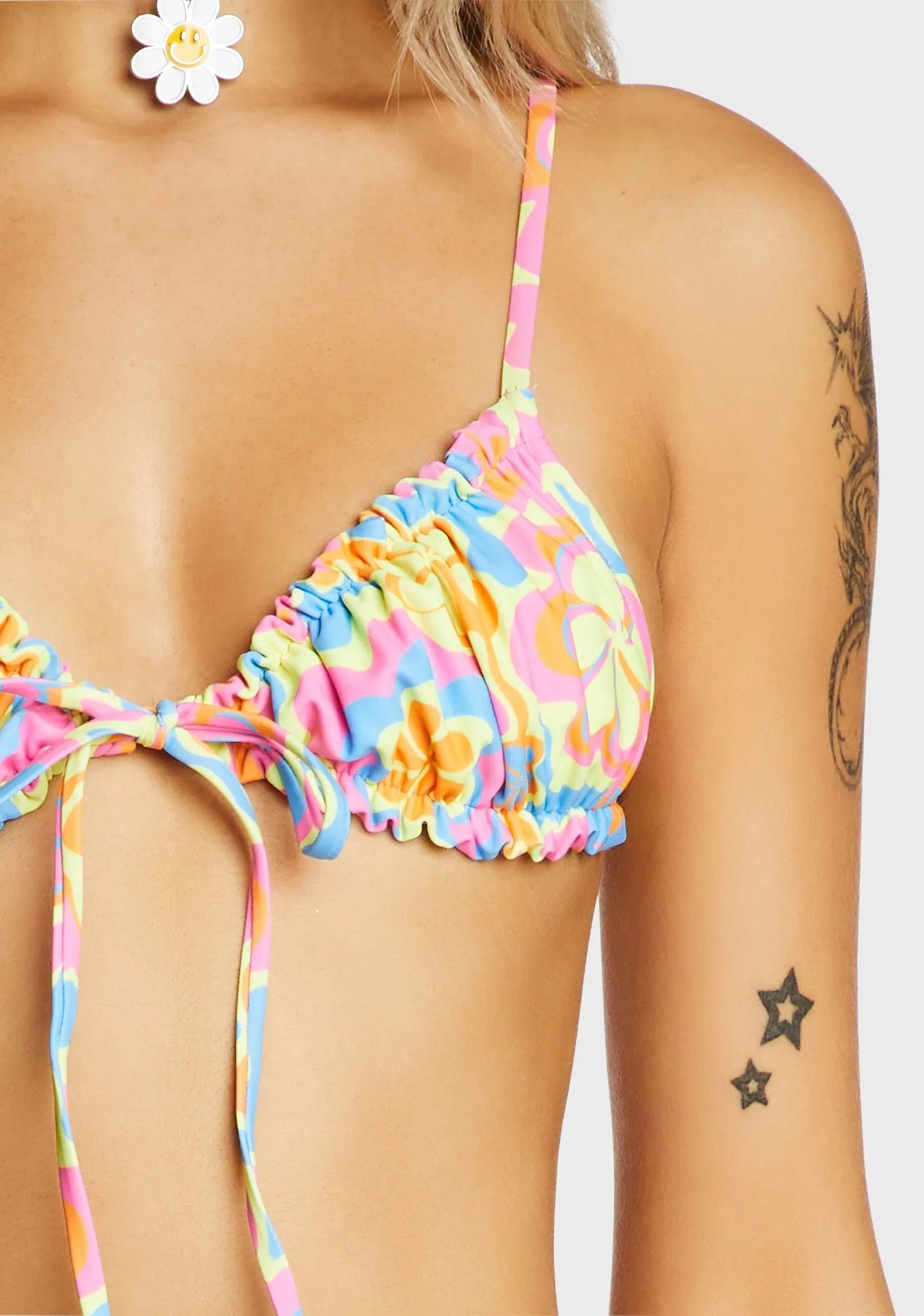 Ruched Bralette Bikini Top - Lovey Dovey sold by Dolls Kill product image thumbnail 2