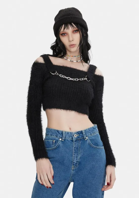 Master Fuzzy Crop Top sold by Dolls Kill