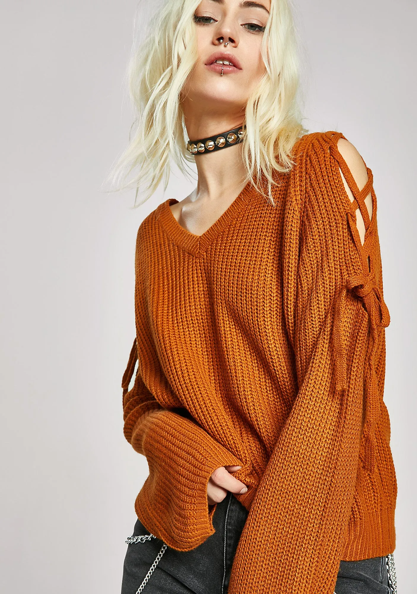 Stay Woke Knit Sweater sold by Dolls Kill