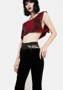 Dark Velvet Web Pants sold by Dolls Kill