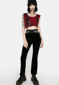 Dark Velvet Web Pants sold by Dolls Kill