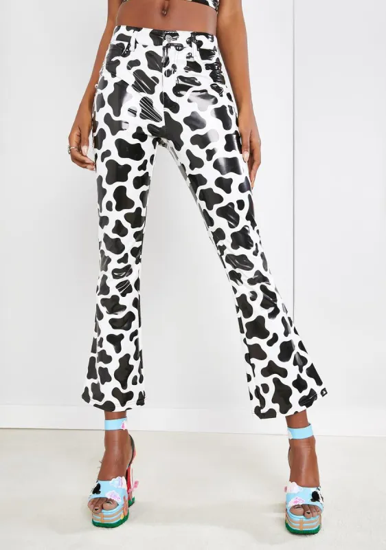 Funk Therapy Cropped Flare Pants sold by Dolls Kill