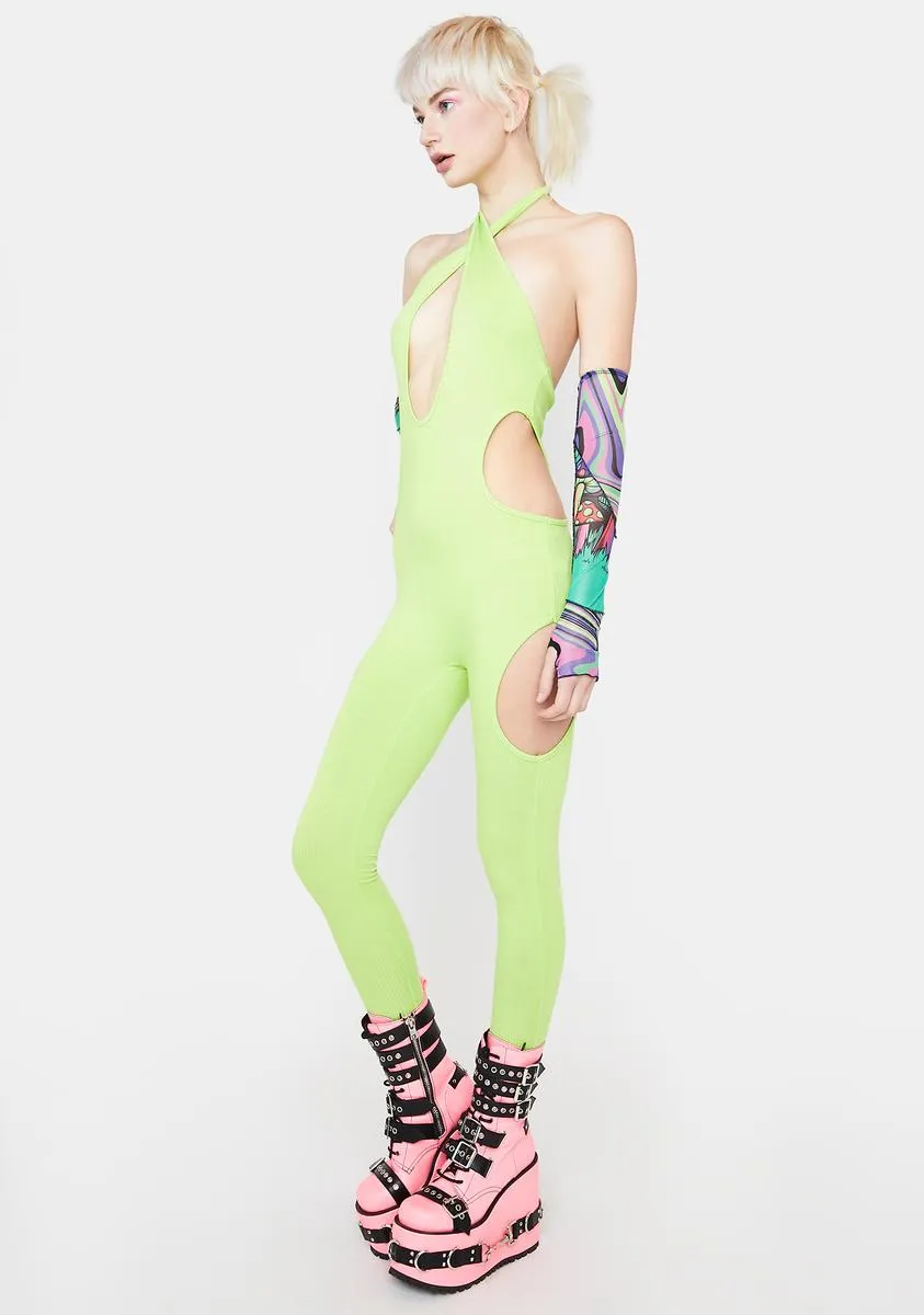 Record Scratch Cutout Catsuit sold by Dolls Kill product image thumbnail 3