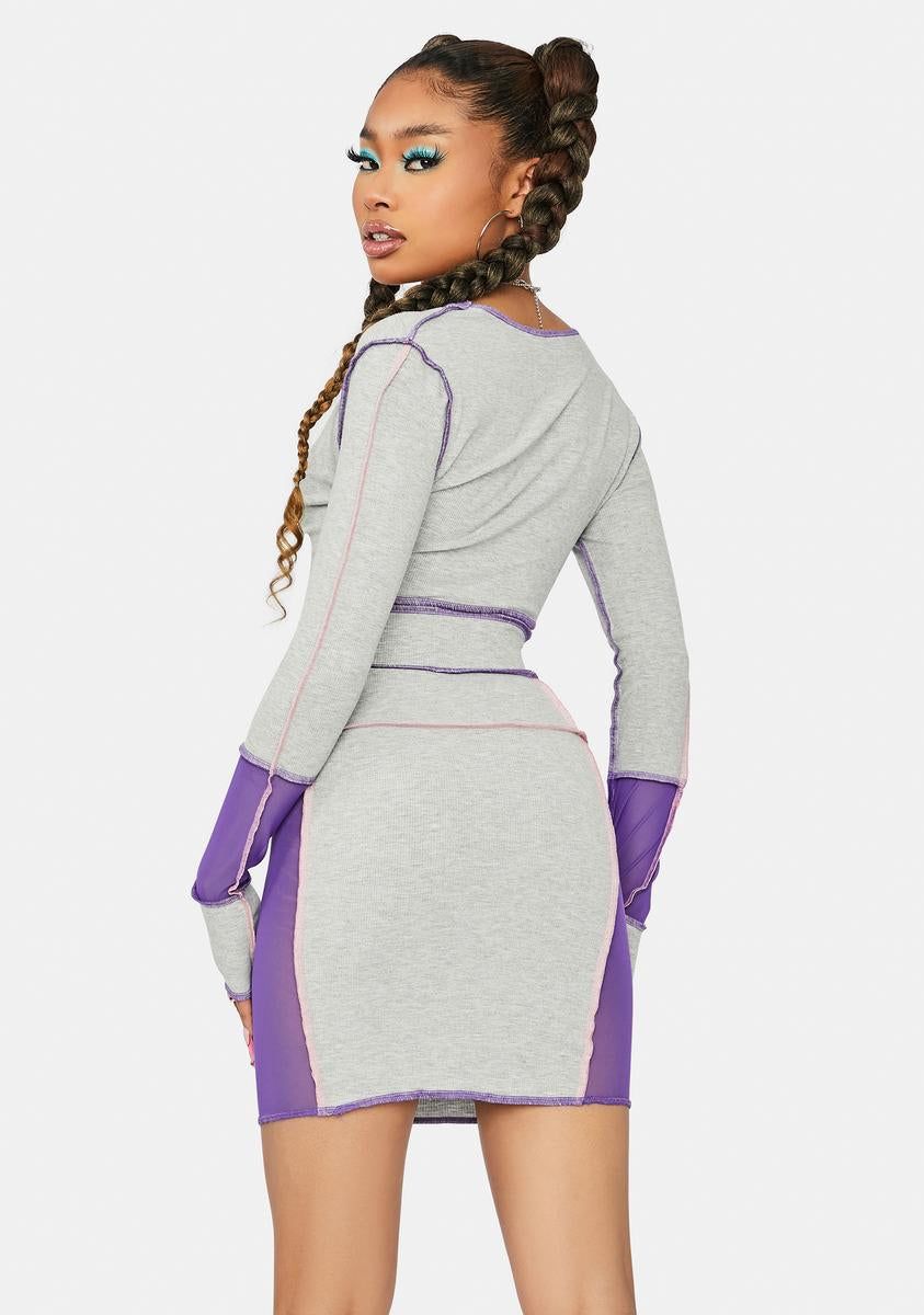 Cloudy True Feelings Colorblock Skirt Set sold by Dolls Kill product image thumbnail 4
