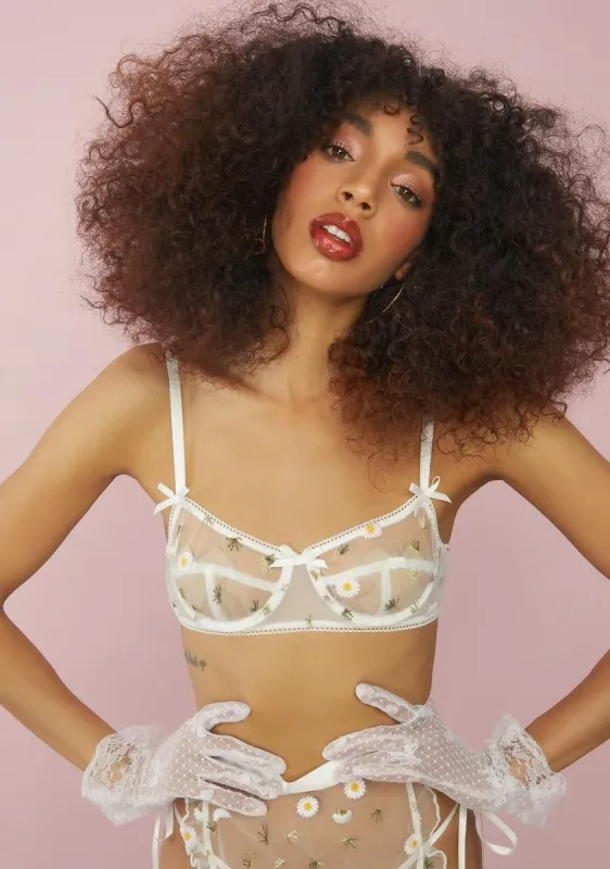 Come Away With Me Daisy Mesh Bra sold by Dolls Kill