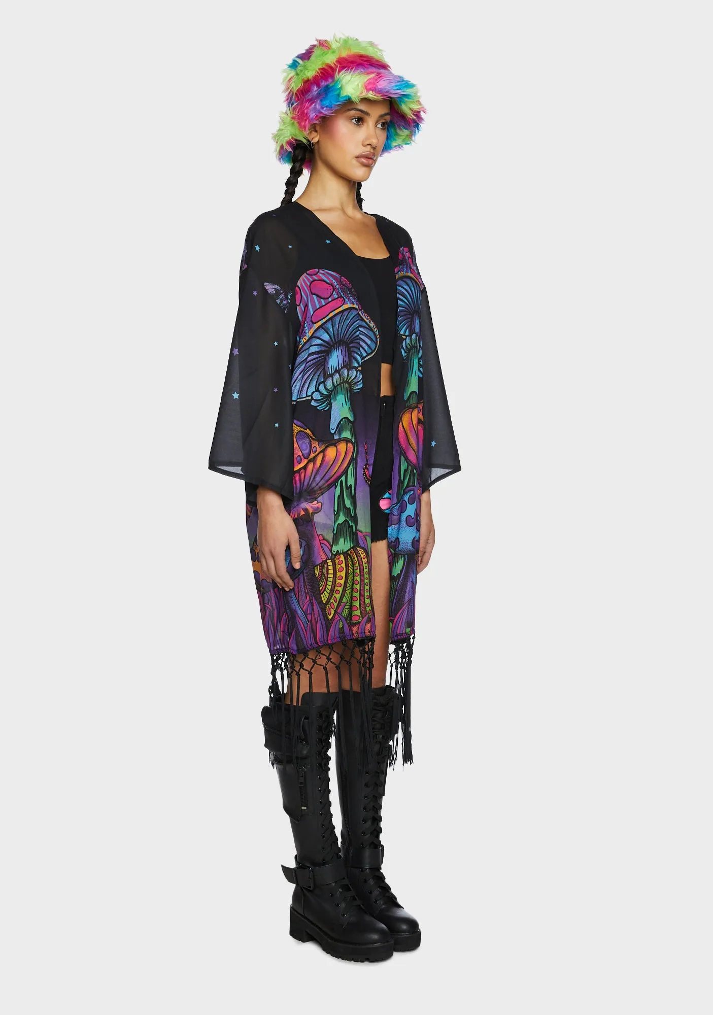 Psychedelic Fairytale Fringe Duster sold by Dolls Kill product image thumbnail 3