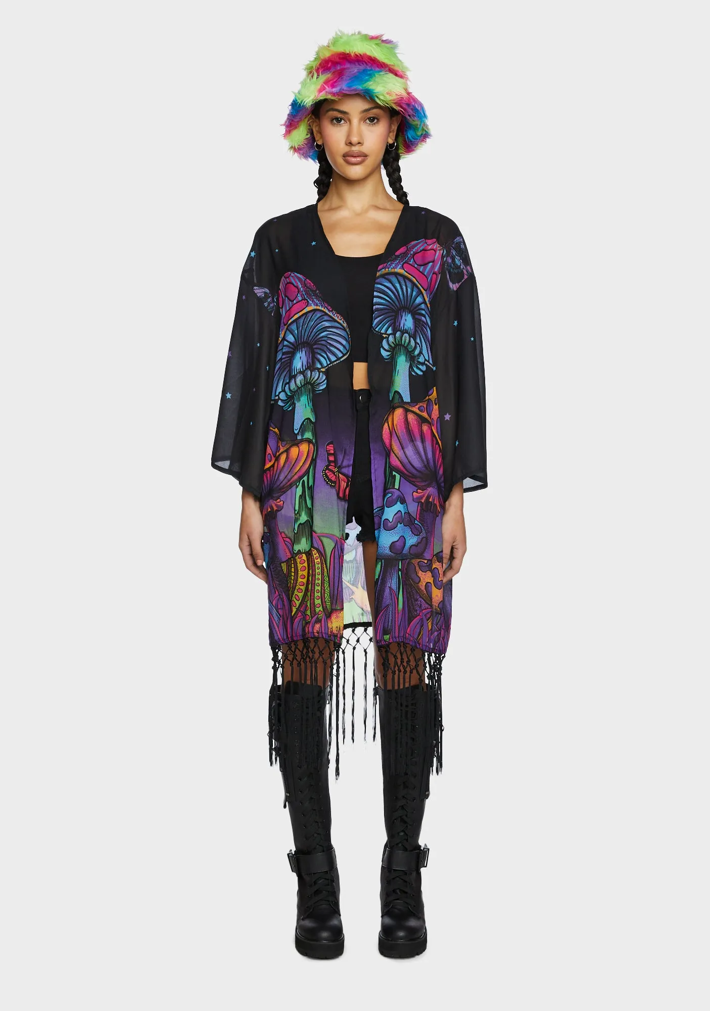 Psychedelic Fairytale Fringe Duster sold by Dolls Kill