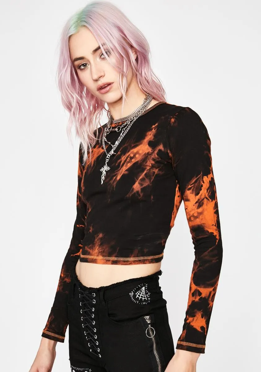 Fallen Phoenix Tie Dye Top sold by Dolls Kill product image thumbnail 2