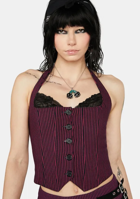 Feeling The Blues Bustier Crop Top sold by Dolls Kill