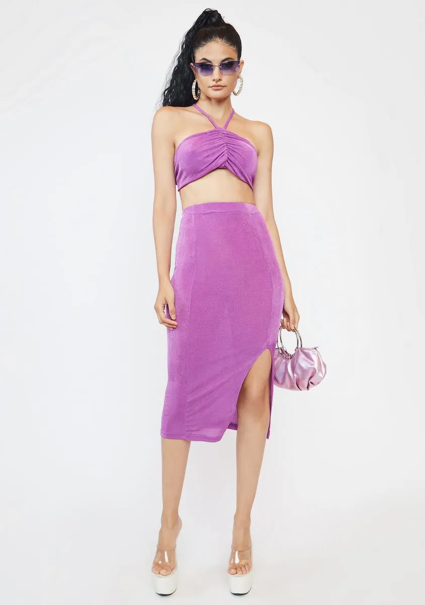 Magenta Skip The Line Skirt Set sold by Dolls Kill product image thumbnail 3