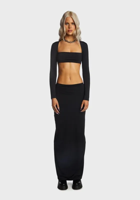 Square Neck Crop Top And Maxi Skirt Set sold by Dolls Kill