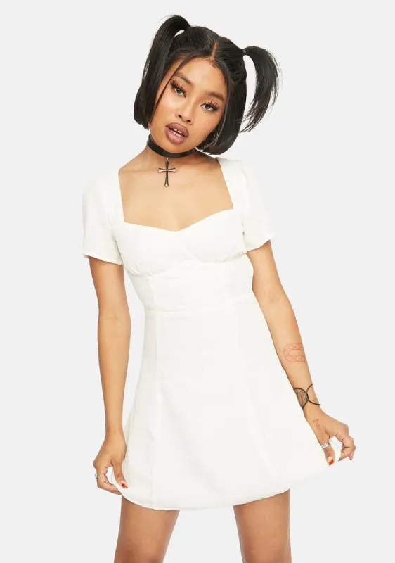 Ivory Mini Dress sold by Dolls Kill