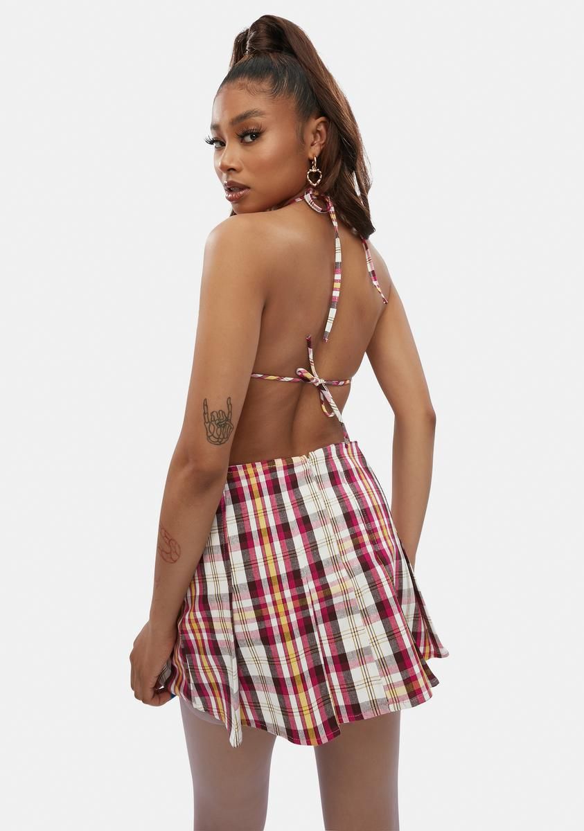 Plaid Pain Proof Pleated Skirt sold by Dolls Kill product image thumbnail 4